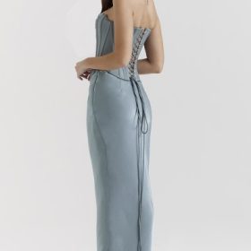 Amadi Cool Blue Floor Length Maxi Skirt - Image 11