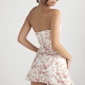 Jasmine Rose Print Draped Corset Dress - Image 12