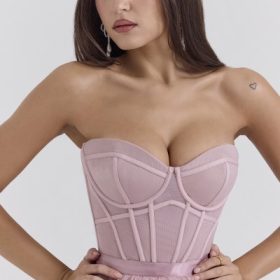 Darling French Rose Tulle Midi Dress - Image 8