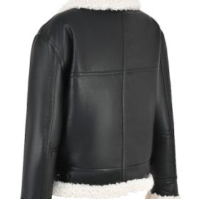 Madden Black Vegan Shearling Aviator Jacket - Image 3