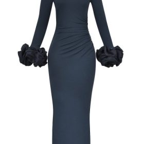 Fabienne Midnight Ruffle Sleeve Maxi Dress - Image 2