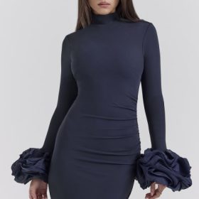 Fabienne Midnight Ruffle Sleeve Maxi Dress - Image 9
