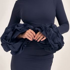 Fabienne Midnight Ruffle Sleeve Maxi Dress - Image 12