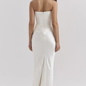Persephone Ivory Strapless Corset Dress