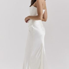 Persephone Ivory Strapless Corset Dress - Image 11