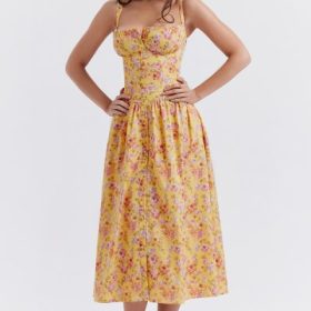 Tatiana Butter Print Midi Sundress - Image 8