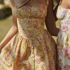 Tatiana Butter Print Midi Sundress - Image 17