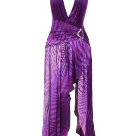 Olessia Orchid Backless Halter Maxi Dress - Image 2