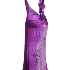 Olessia Orchid Backless Halter Maxi Dress - Image 3