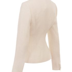 Misha Cream Boucle Button Front Blazer - Image 3