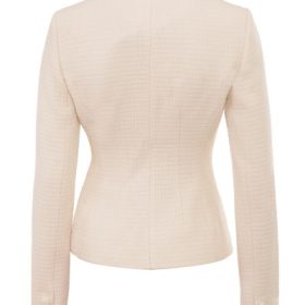Misha Cream Boucle Button Front Blazer - Image 4