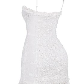 Marlene White Cotton Broderie Anglais Mini Dress - Image 3