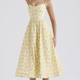 Lolita Buttercup Vintage Floral Print Cotton Corset Sundress - Image 8