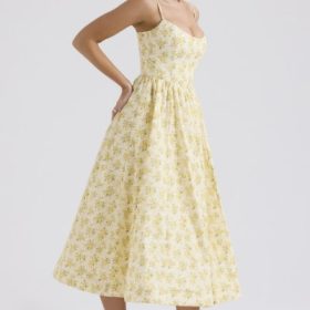 Lolita Buttercup Vintage Floral Print Cotton Corset Sundress - Image 10