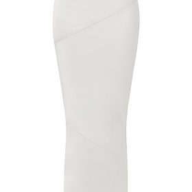 Colette Ivory Satin Bias Cut Midi Skirt - Image 2