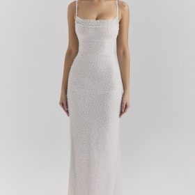Calla Silver Pearl Embellished Maxi Dress - Image 7