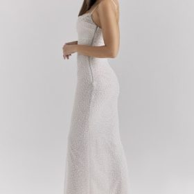 Calla Silver Pearl Embellished Maxi Dress - Image 11