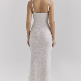 Calla Silver Pearl Embellished Maxi Dress - Image 12