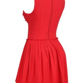 Cupid Scarlet Pleated Mini Dress - Image 3
