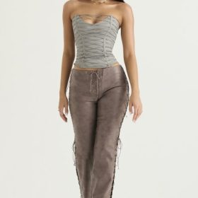 Mirabelle Smoke Lace Up Corset - Image 7