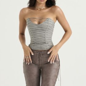 Mirabelle Smoke Lace Up Corset - Image 9