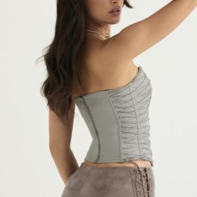 Mirabelle Smoke Lace Up Corset - Image 11
