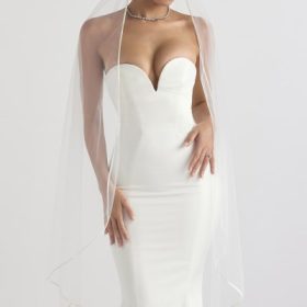 Simone White Soft Tulle Veil - Image 10