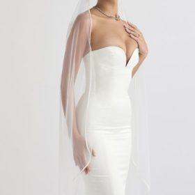 Simone White Soft Tulle Veil - Image 11