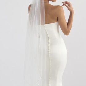 Simone White Soft Tulle Veil - Image 12