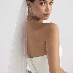 Simone White Soft Tulle Veil - Image 13