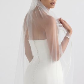 Simone White Soft Tulle Veil - Image 15