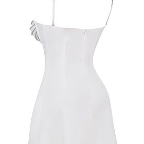 Grace Ivory Crystallised Mini Dress - Image 3