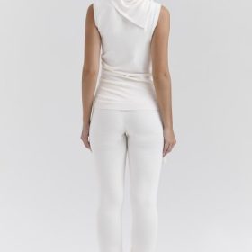 Wren Ivory Cashmere Slim Cigarette Pants
