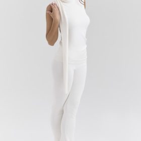 Wren Ivory Cashmere Slim Cigarette Pants - Image 8