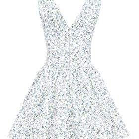Fabrizia White Bluebell Print Corset Mini Dress - Image 2