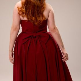 Pandora Berry Strapless Detachable Bow Midi Dress - Image 3