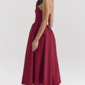Pandora Berry Strapless Detachable Bow Midi Dress - Image 11