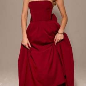 Pandora Berry Strapless Detachable Bow Midi Dress - Image 13