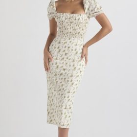 Bellucci Garden Print Shirred Sundress - Image 6