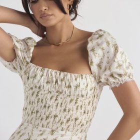 Bellucci Garden Print Shirred Sundress - Image 8