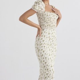 Bellucci Garden Print Shirred Sundress - Image 9