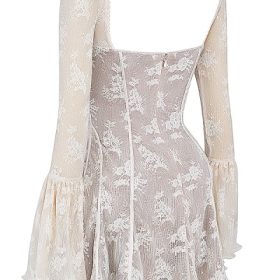 Analissa Vintage Cream Lace Corset Dress - Image 3