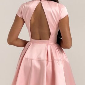 Saida Parisian Pink Backless Mini Dress