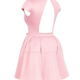 Saida Parisian Pink Backless Mini Dress - Image 3