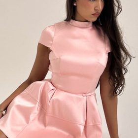 Saida Parisian Pink Backless Mini Dress - Image 6