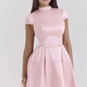 Saida Parisian Pink Backless Mini Dress - Image 7