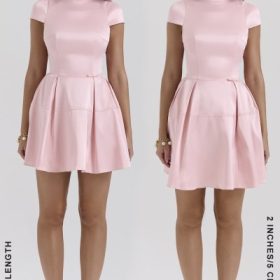 Saida Parisian Pink Backless Mini Dress - Image 11