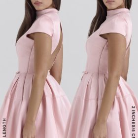 Saida Parisian Pink Backless Mini Dress - Image 12