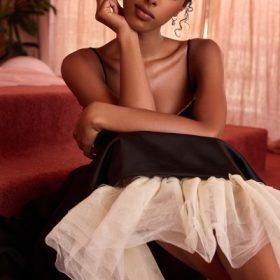 Mademoiselle Black Tulle Midi Dress - Image 14