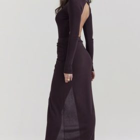 Lilas Espresso Knit Midi Skirt - Image 10